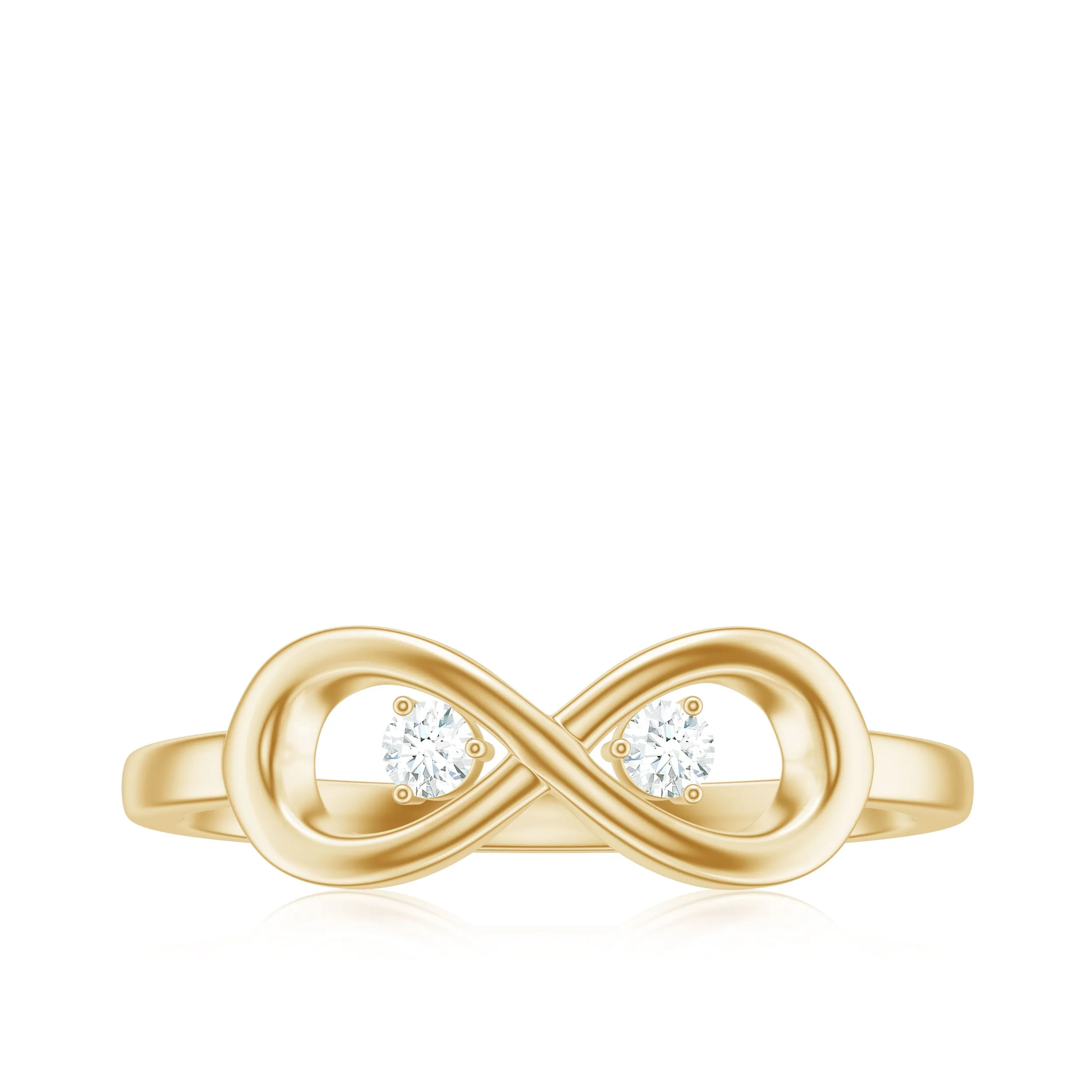 Round Natural Diamond Infinity Promise Ring