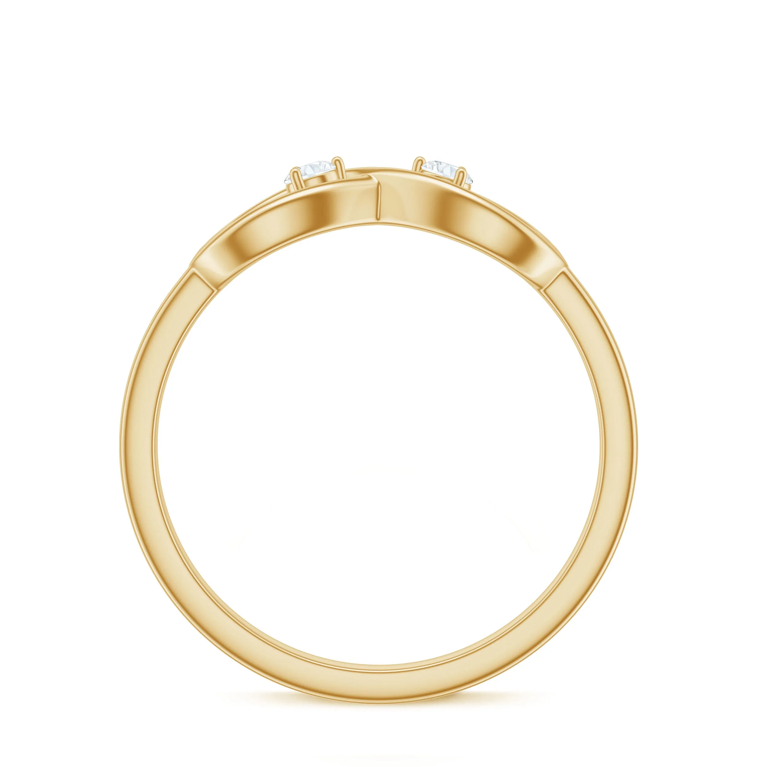 Round Natural Diamond Infinity Promise Ring