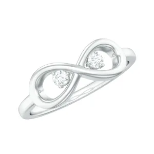 Round Natural Diamond Infinity Promise Ring