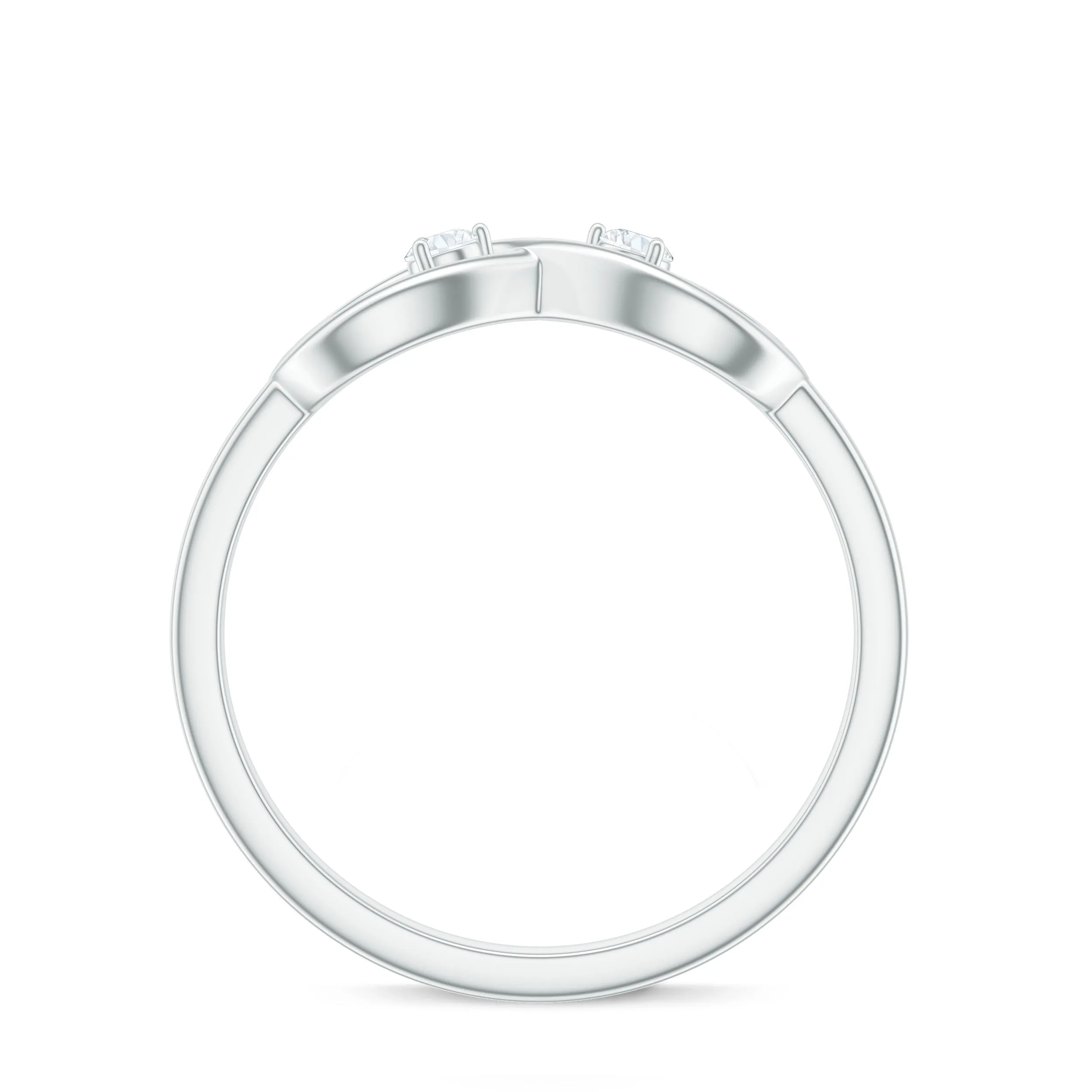Round Natural Diamond Infinity Promise Ring