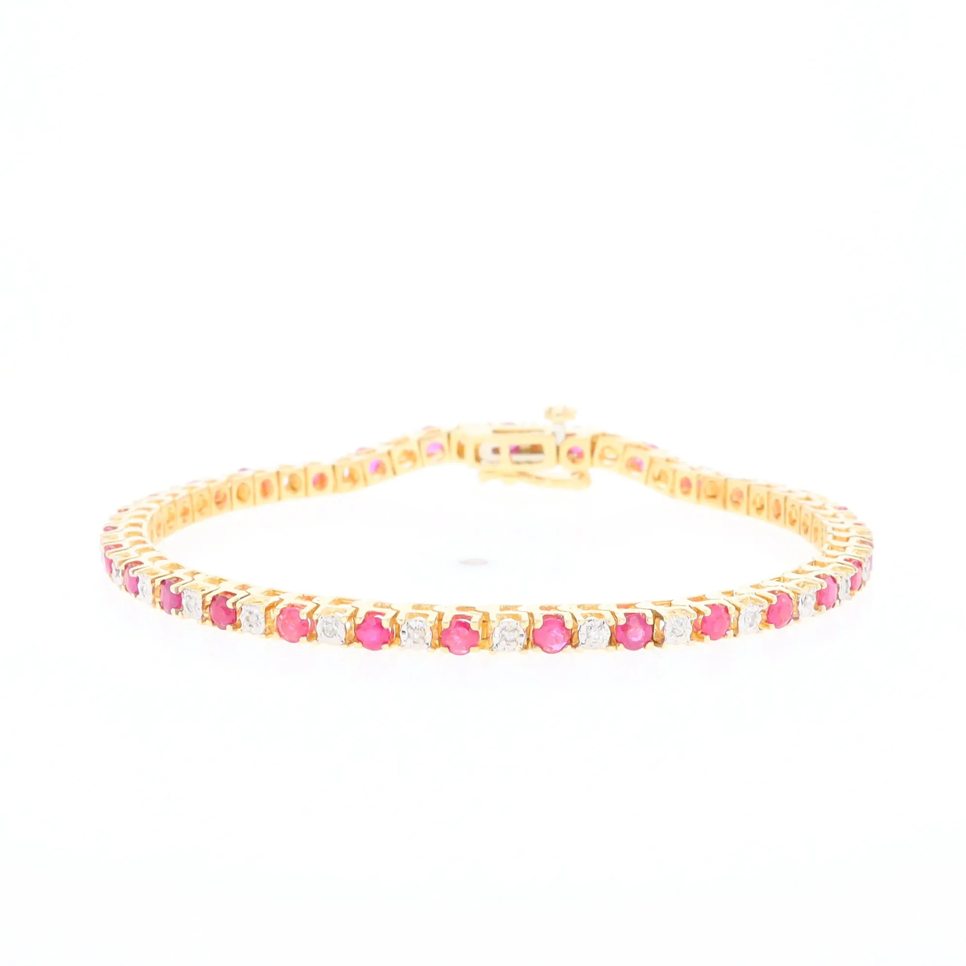 Ruby and Diamond Tennis Bracelet