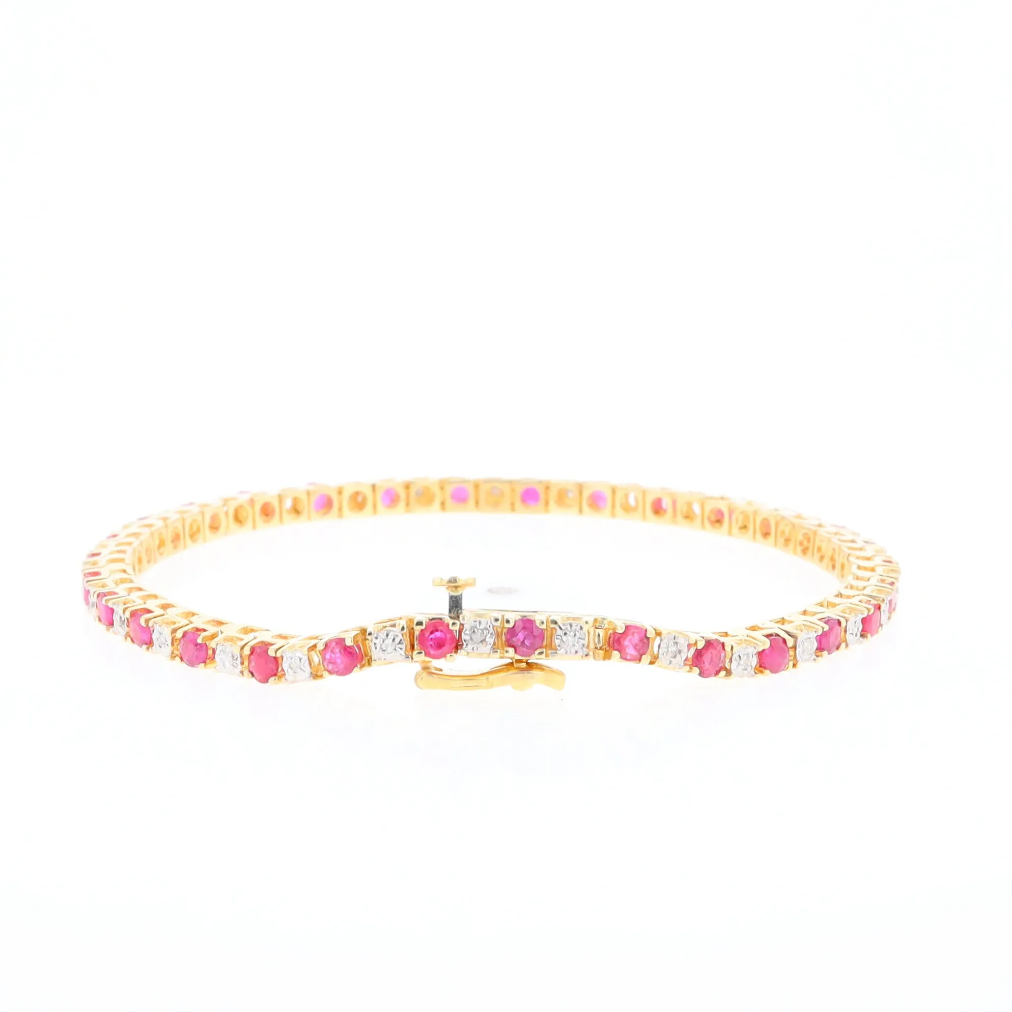 Ruby and Diamond Tennis Bracelet