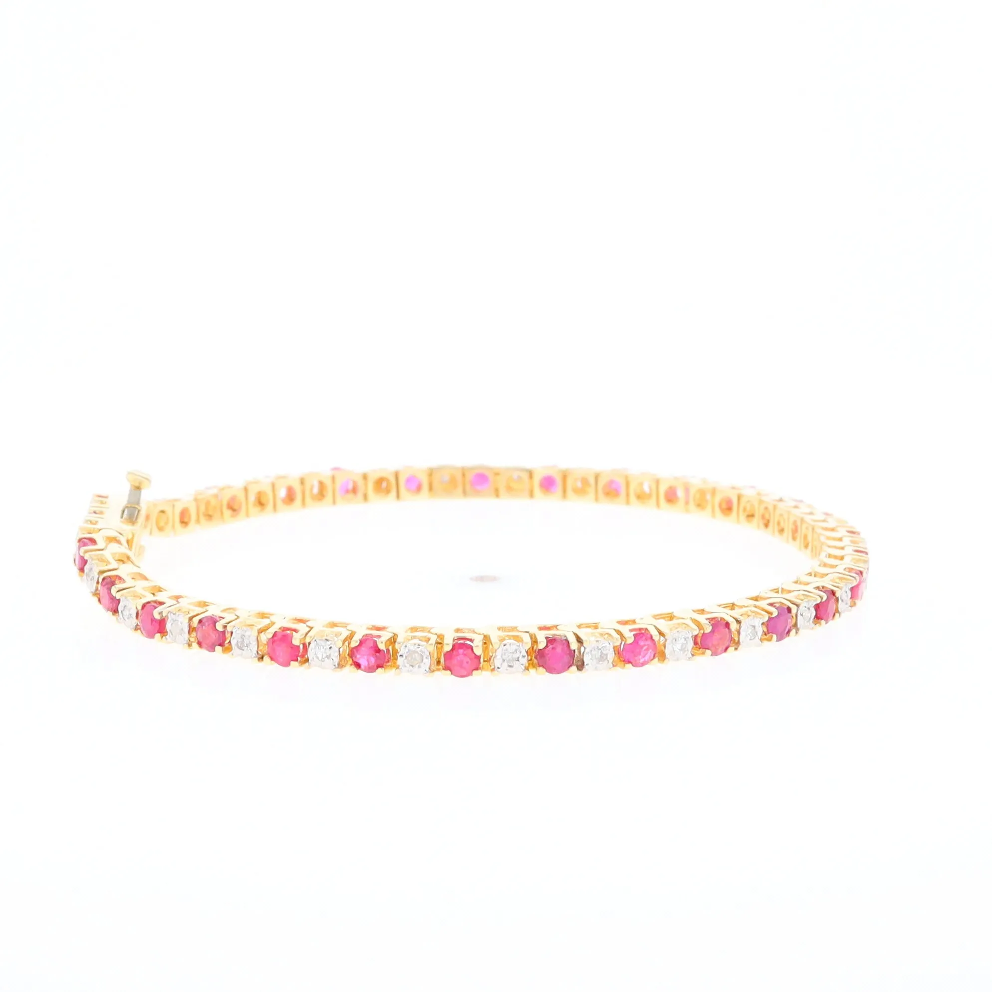 Ruby and Diamond Tennis Bracelet