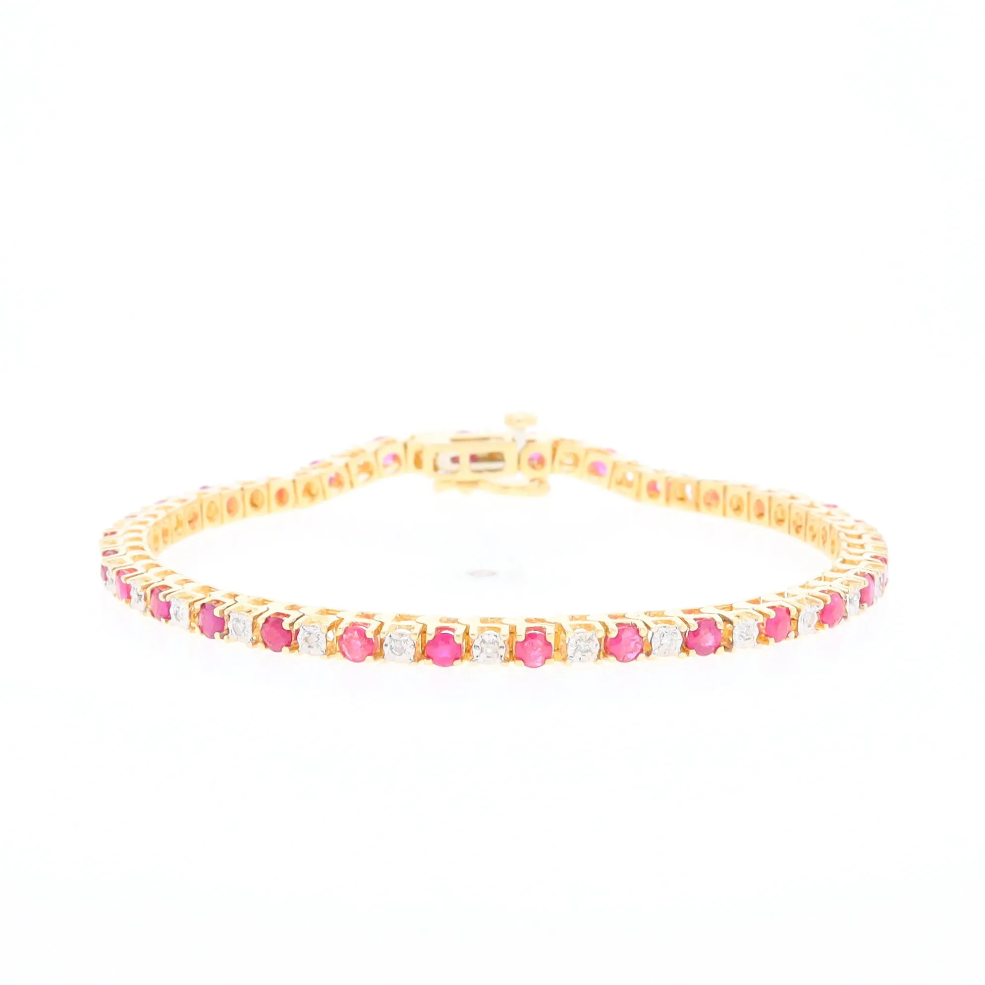 Ruby and Diamond Tennis Bracelet
