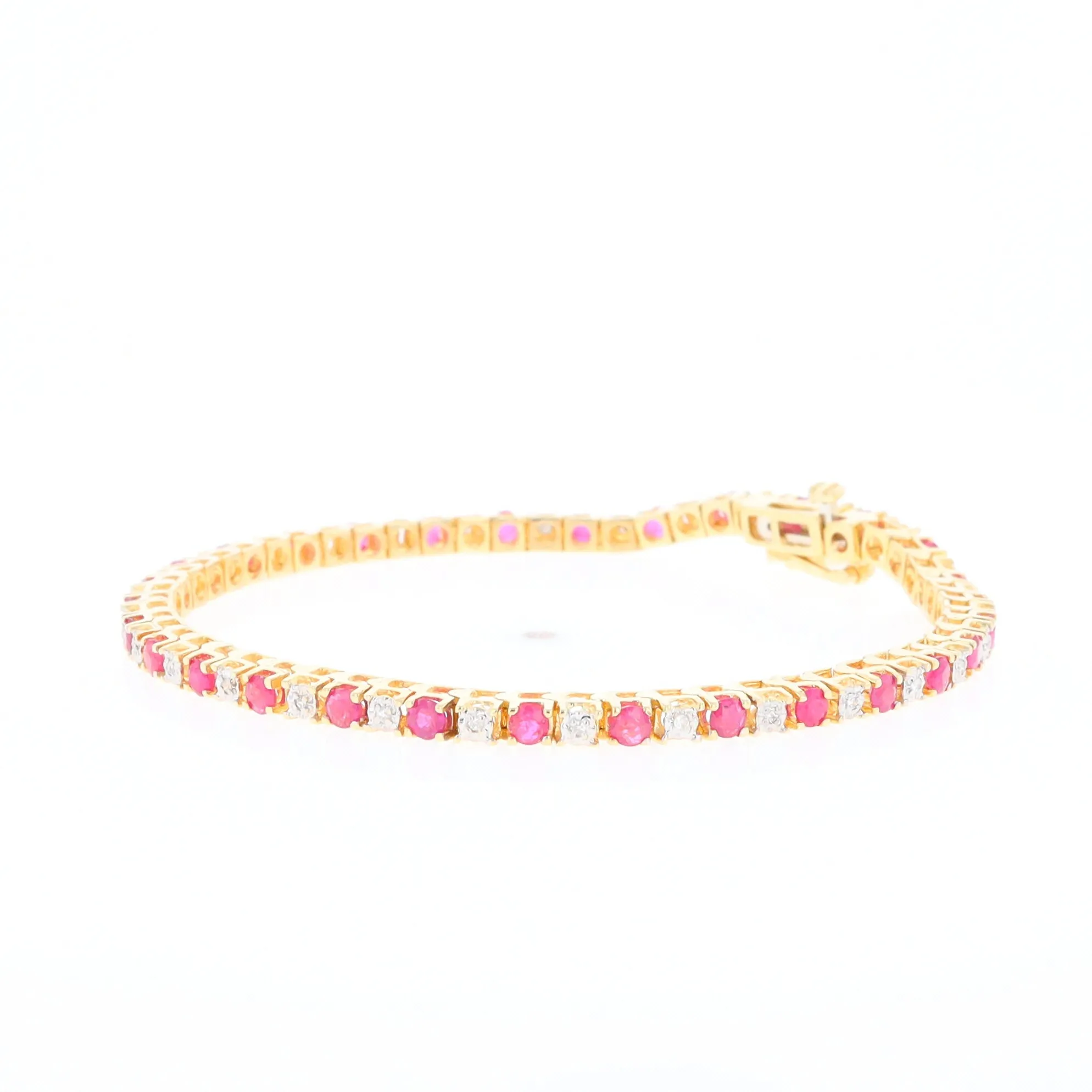 Ruby and Diamond Tennis Bracelet