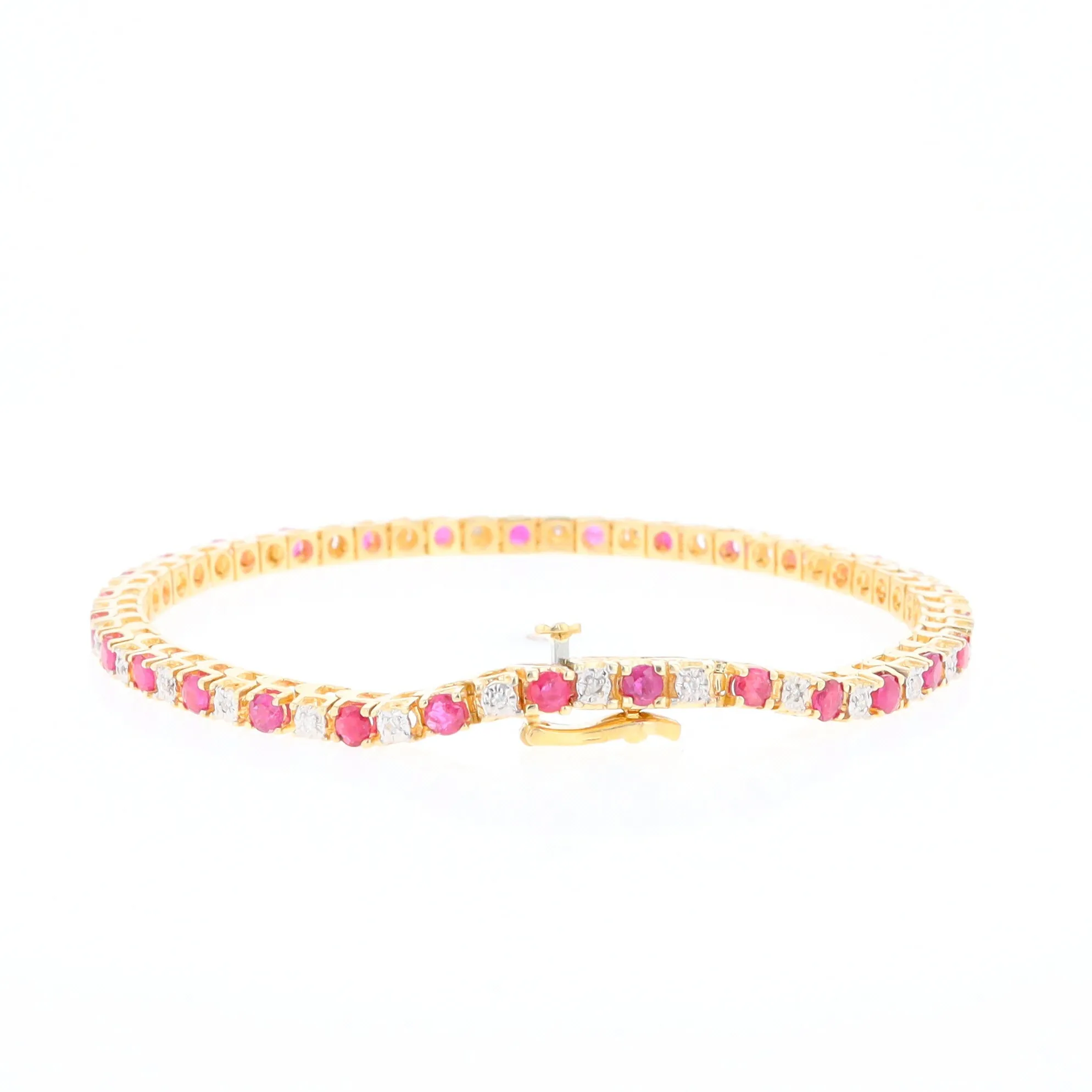 Ruby and Diamond Tennis Bracelet