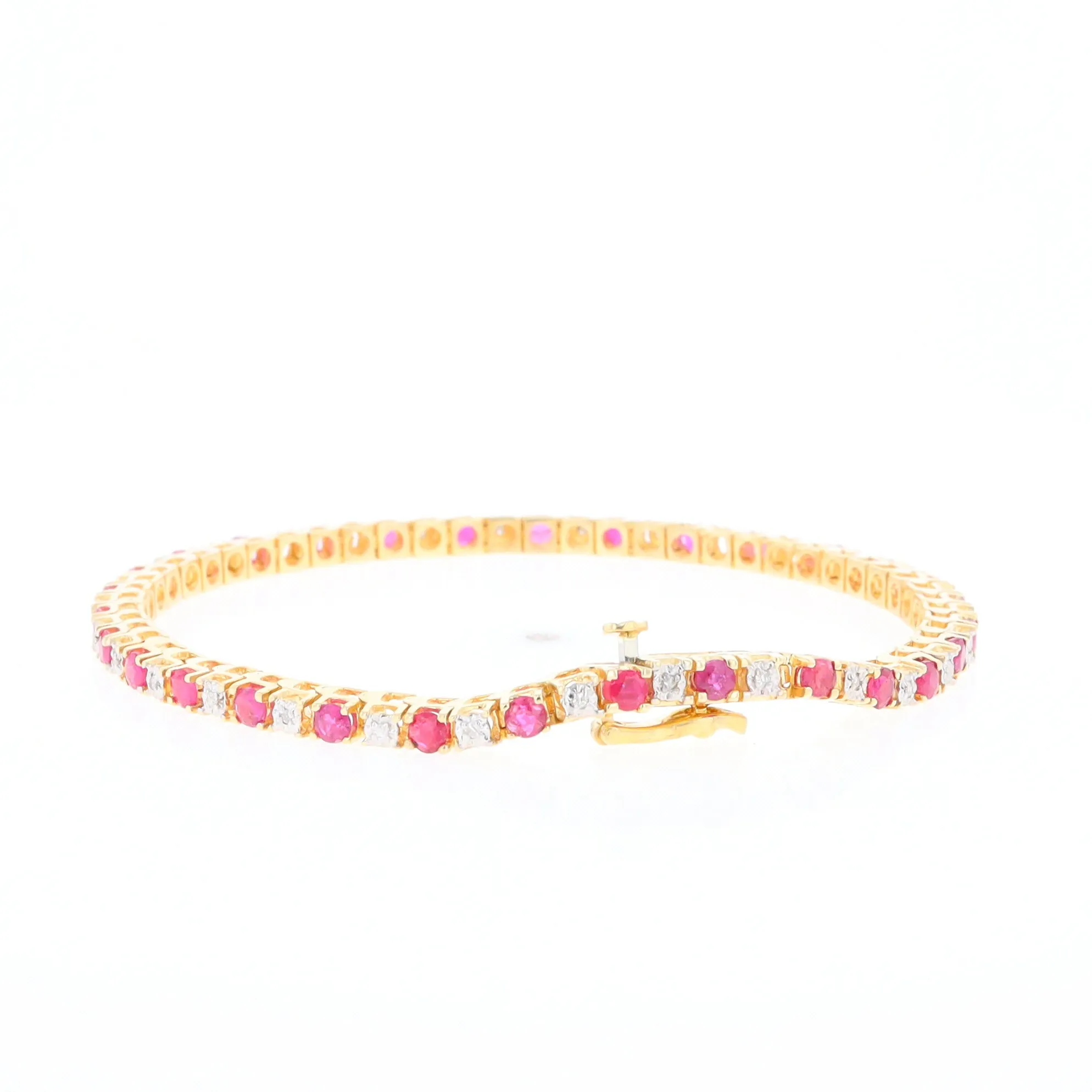 Ruby and Diamond Tennis Bracelet