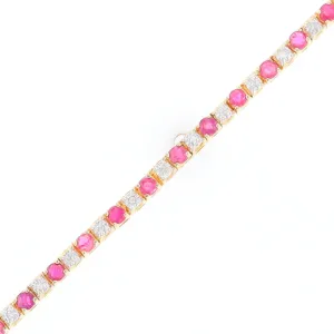 Ruby and Diamond Tennis Bracelet