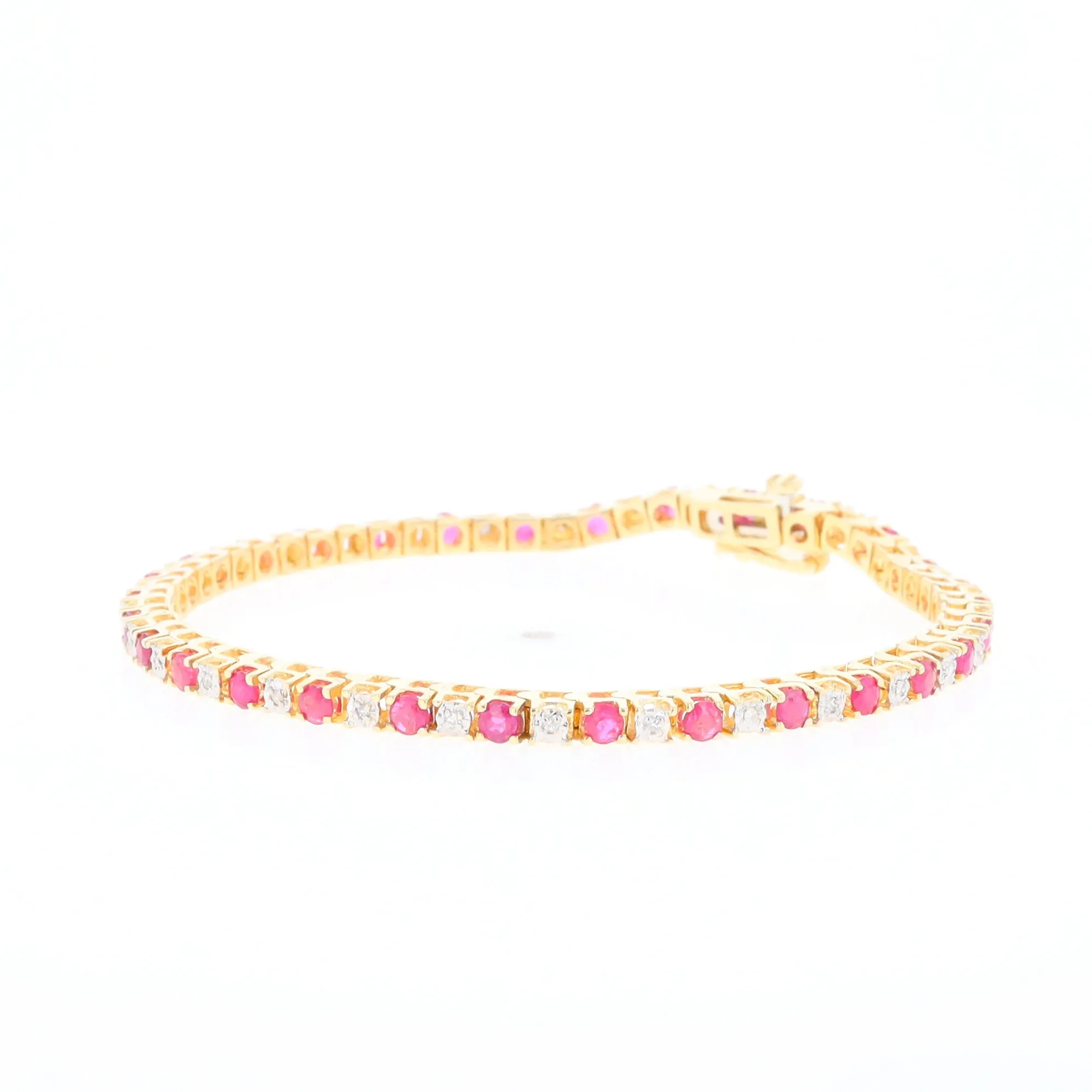Ruby and Diamond Tennis Bracelet