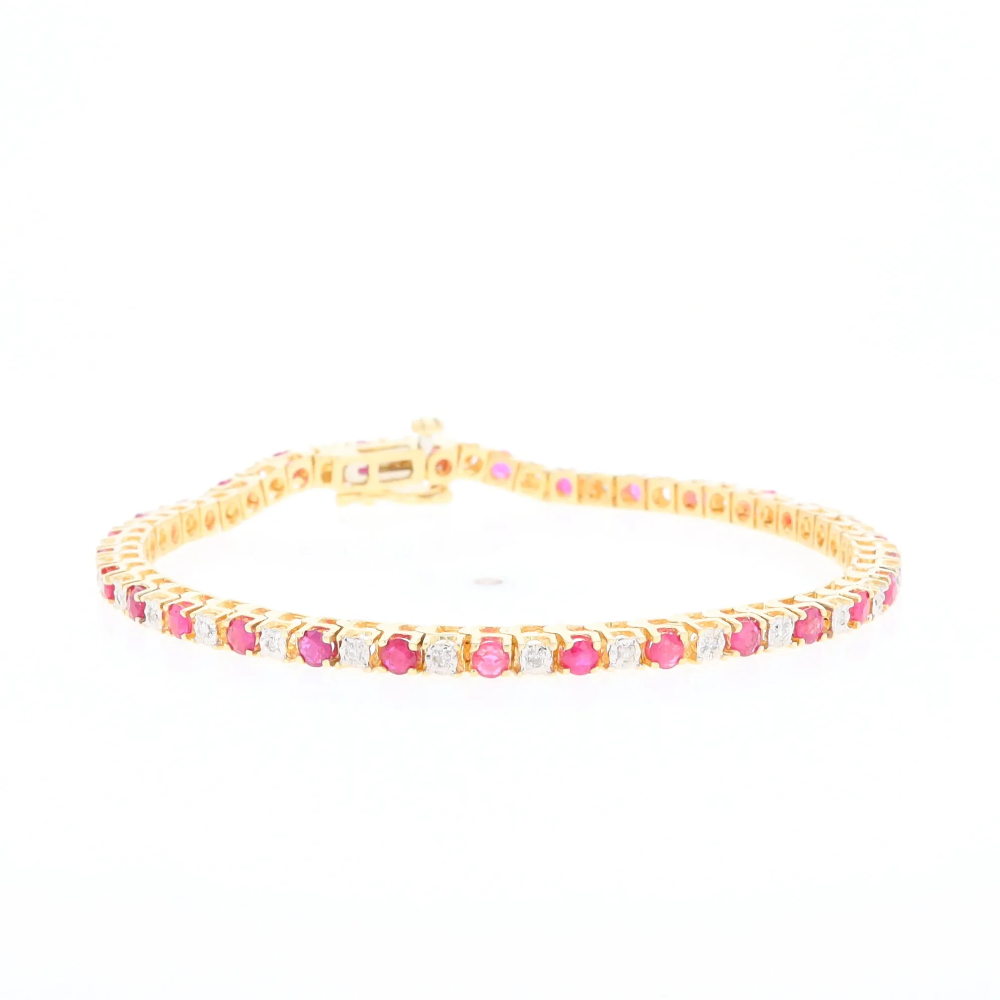 Ruby and Diamond Tennis Bracelet
