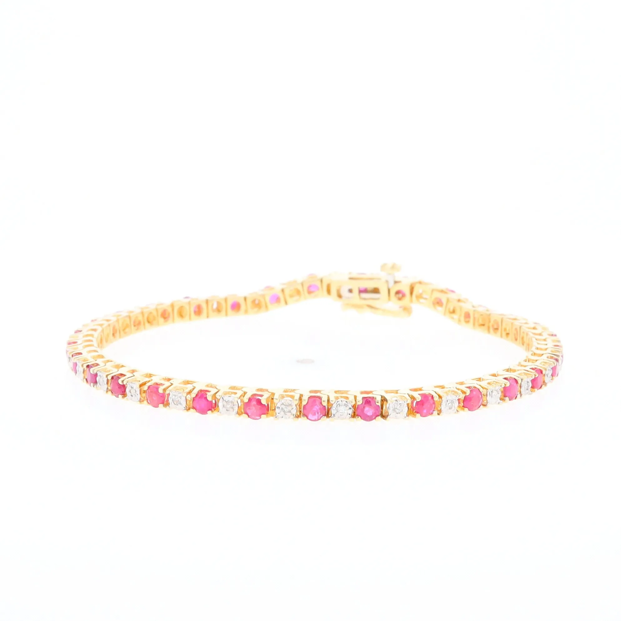 Ruby and Diamond Tennis Bracelet