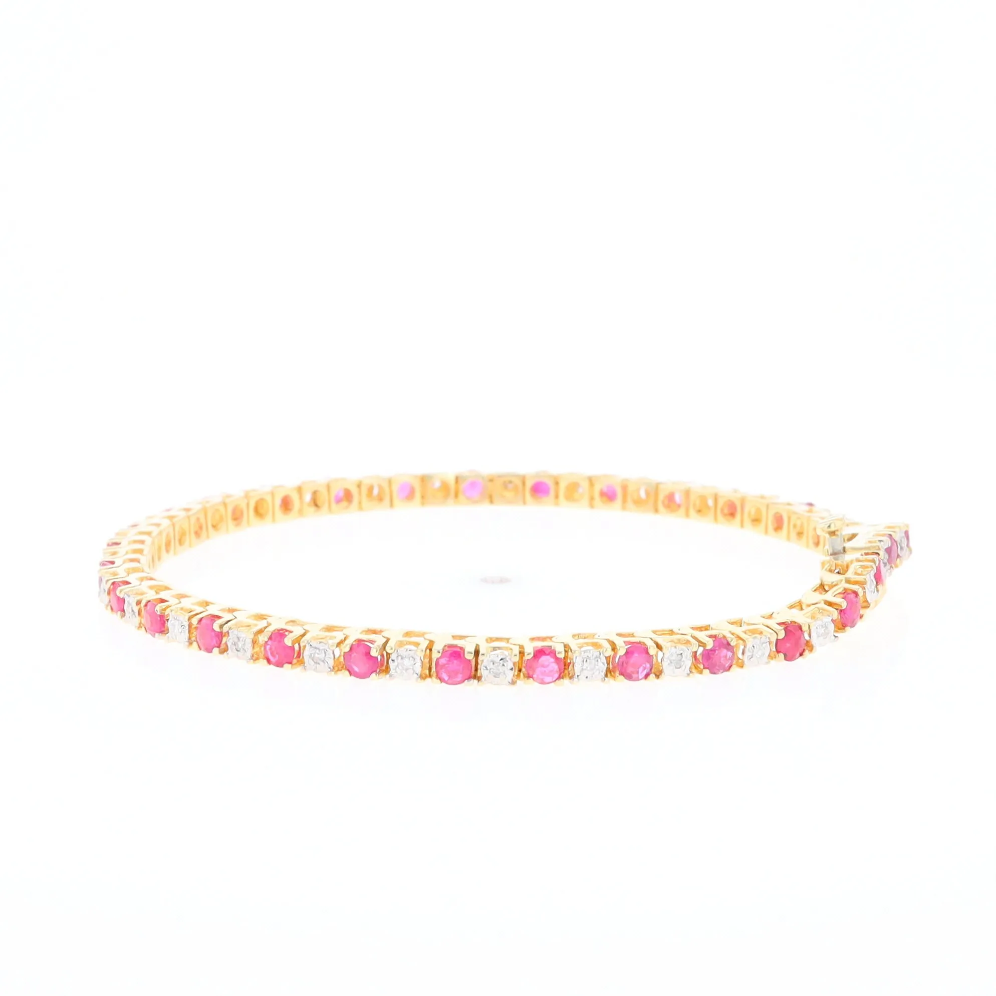 Ruby and Diamond Tennis Bracelet