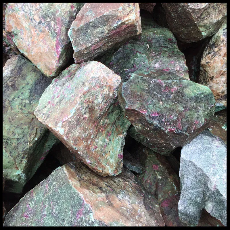 Ruby in Zoisite, Rough Rock, per lb