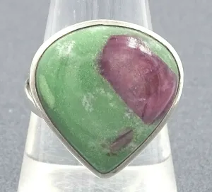 Ruby Zoisite Sterling Silver Ring