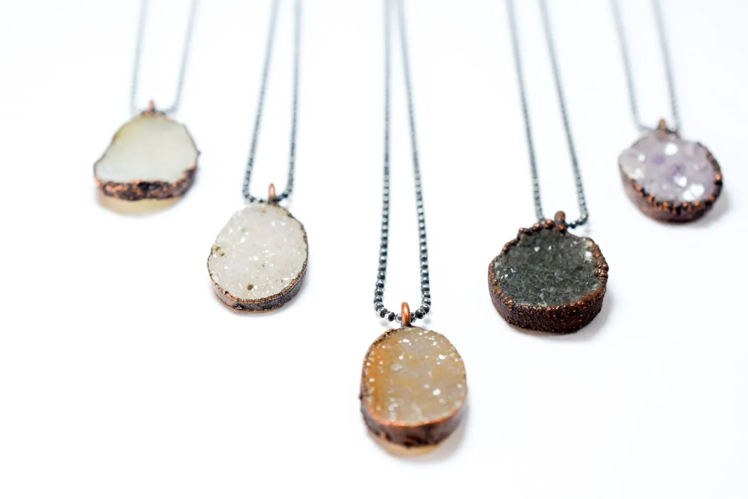 SALE Druzy crystal necklace | Natural druzy pendant