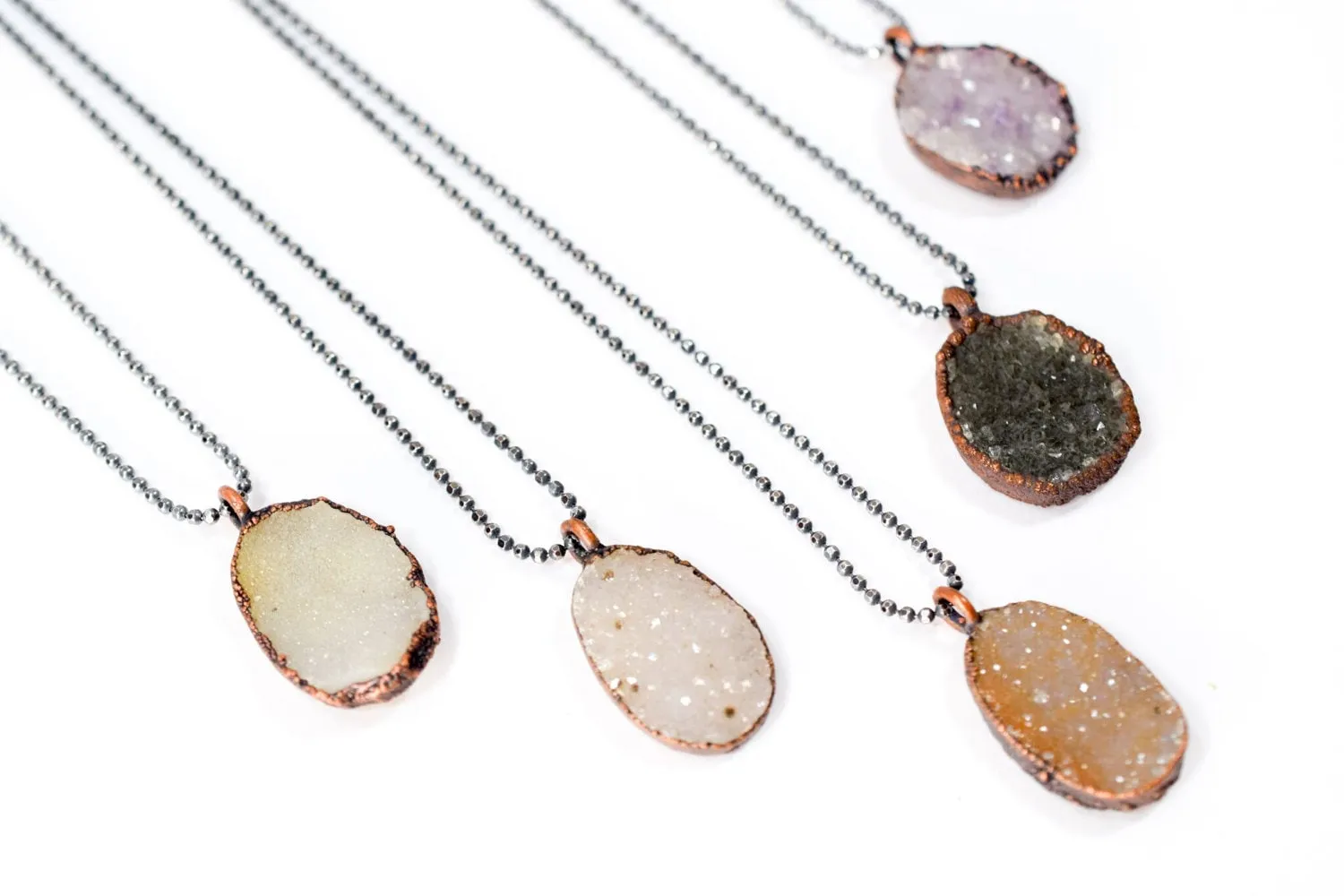 SALE Druzy crystal necklace | Natural druzy pendant