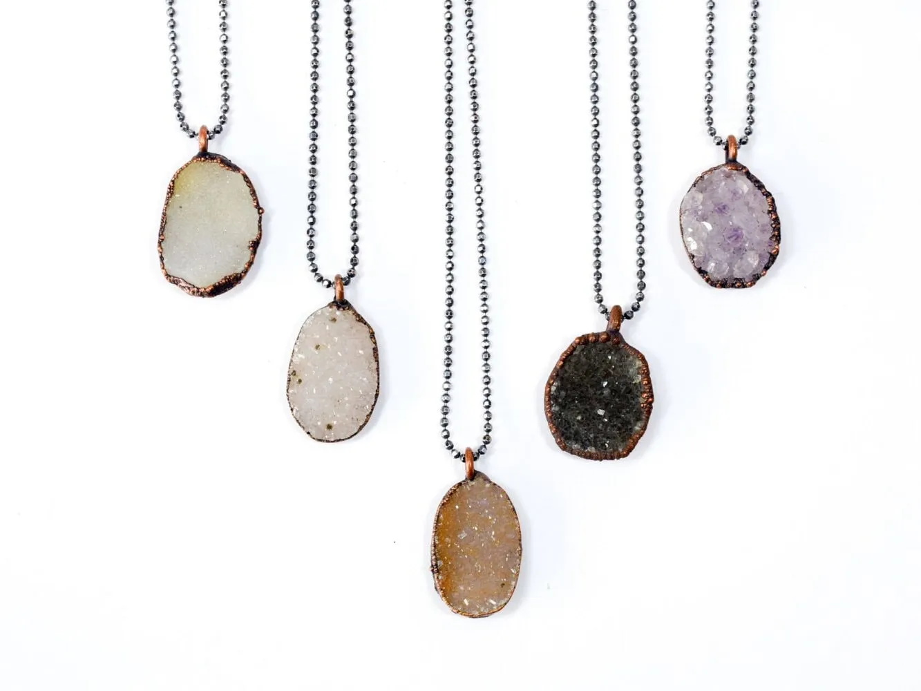 SALE Druzy crystal necklace | Natural druzy pendant