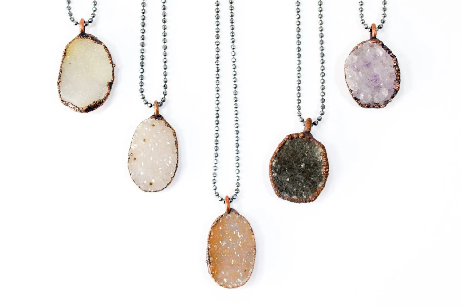 SALE Druzy crystal necklace | Natural druzy pendant