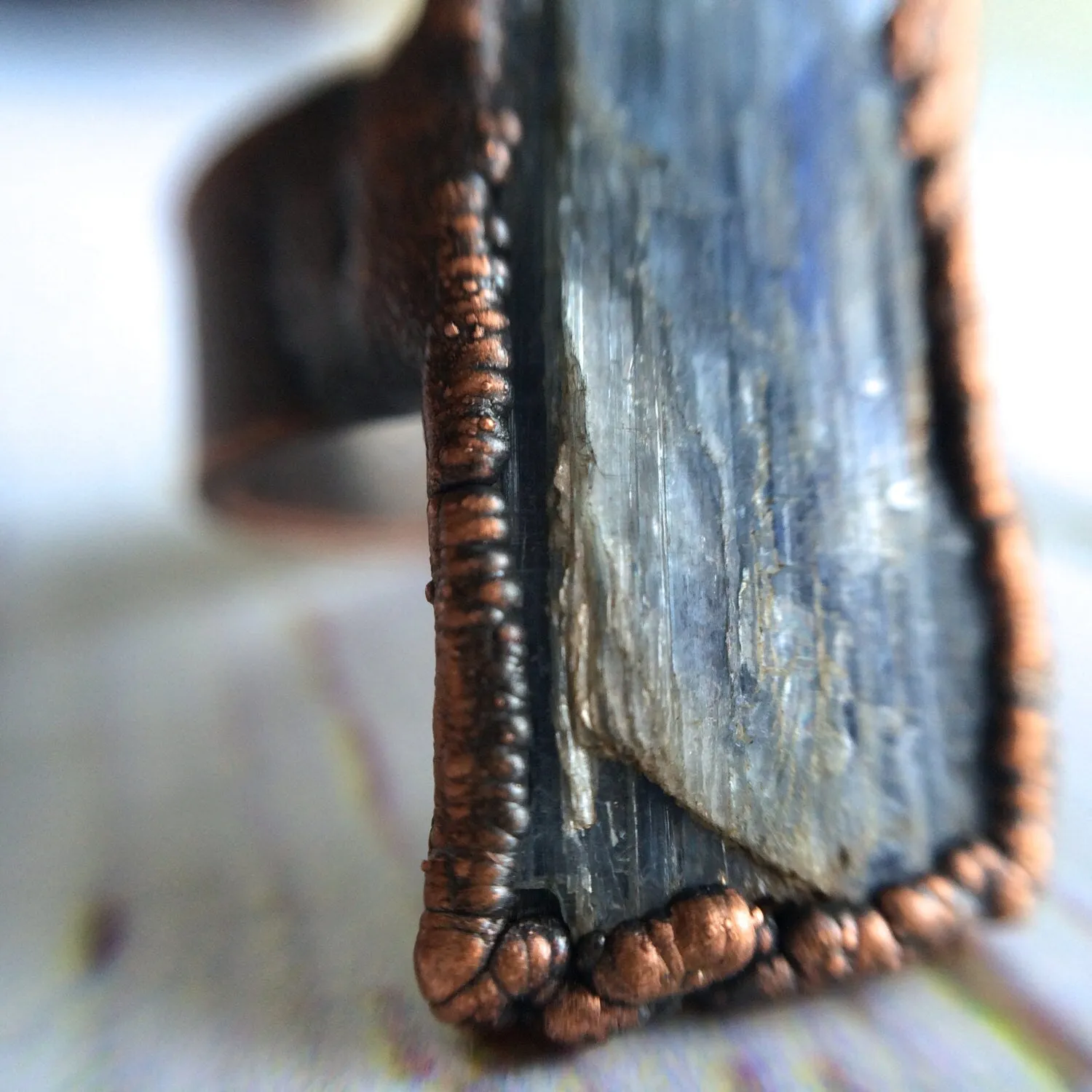 SALE Raw Kyanite ring | Blue Kyanite crystal ring