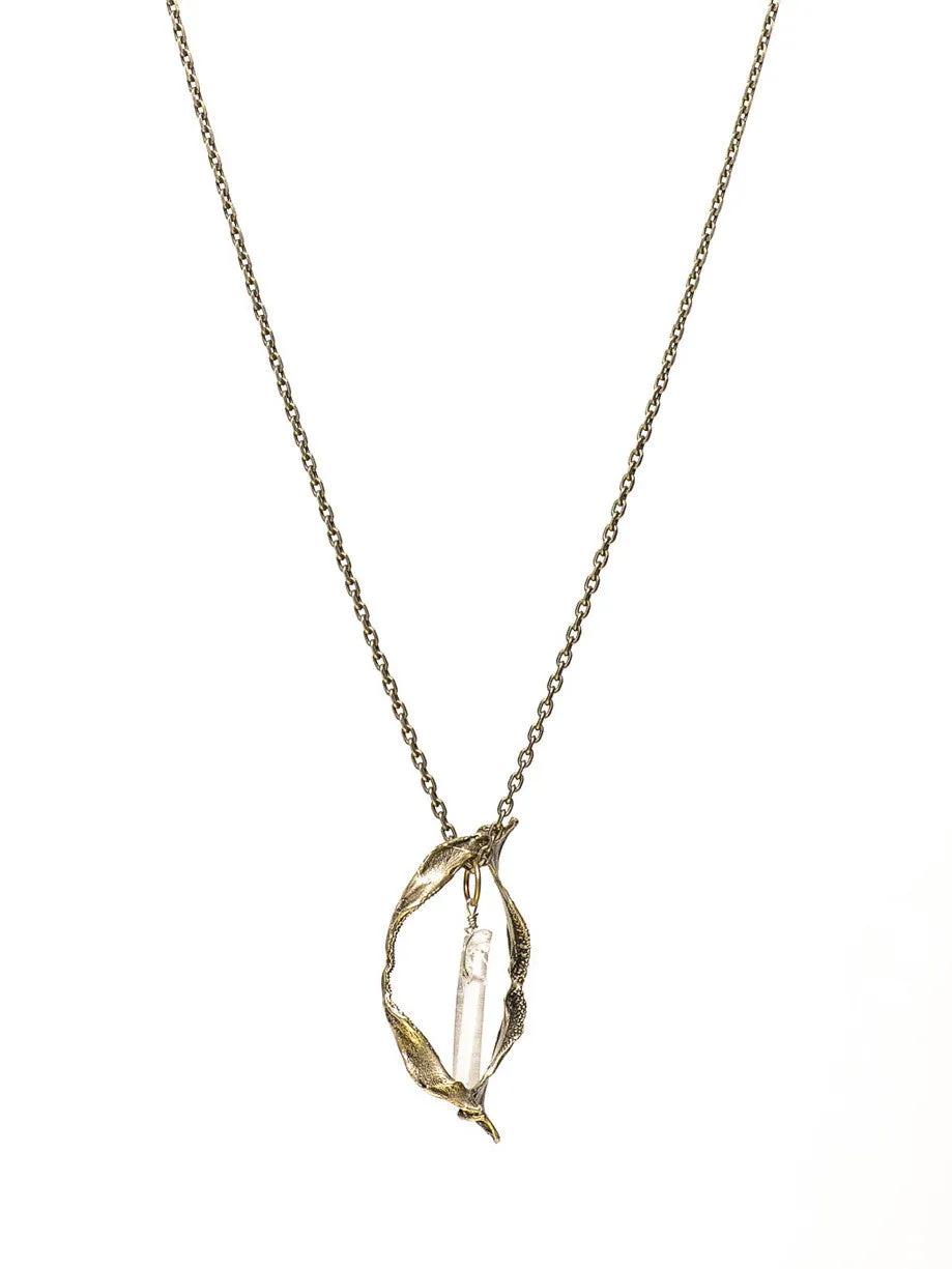 Shark Jaw and Crystal Necklace