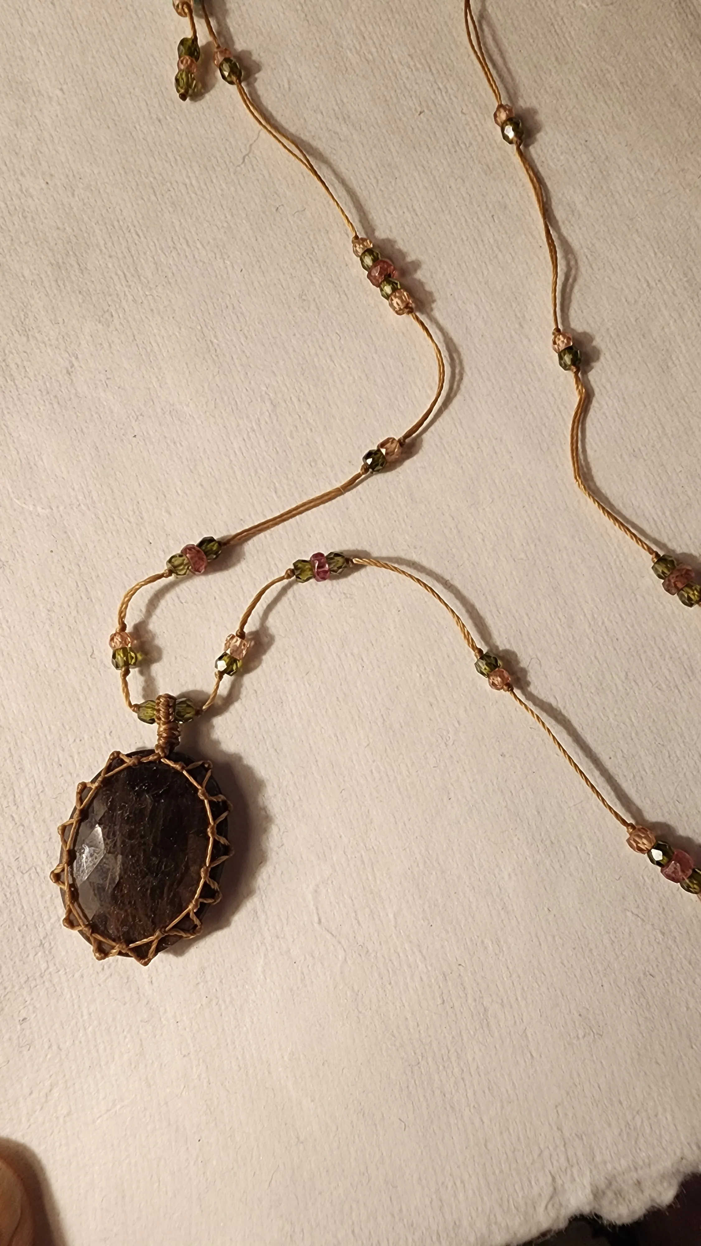 Short Tibetan Necklace - Corrundum grey Sapphire