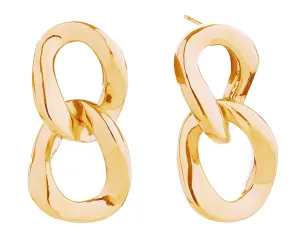 SJE310609 14K Link Dangle Post Earrings