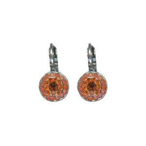 Small Pavé Leverback Earrings in "Pumpkin Spice" *Custom*