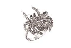 Spider Ring Silver Marcasite