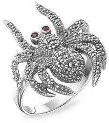 Spider Ring Silver Marcasite