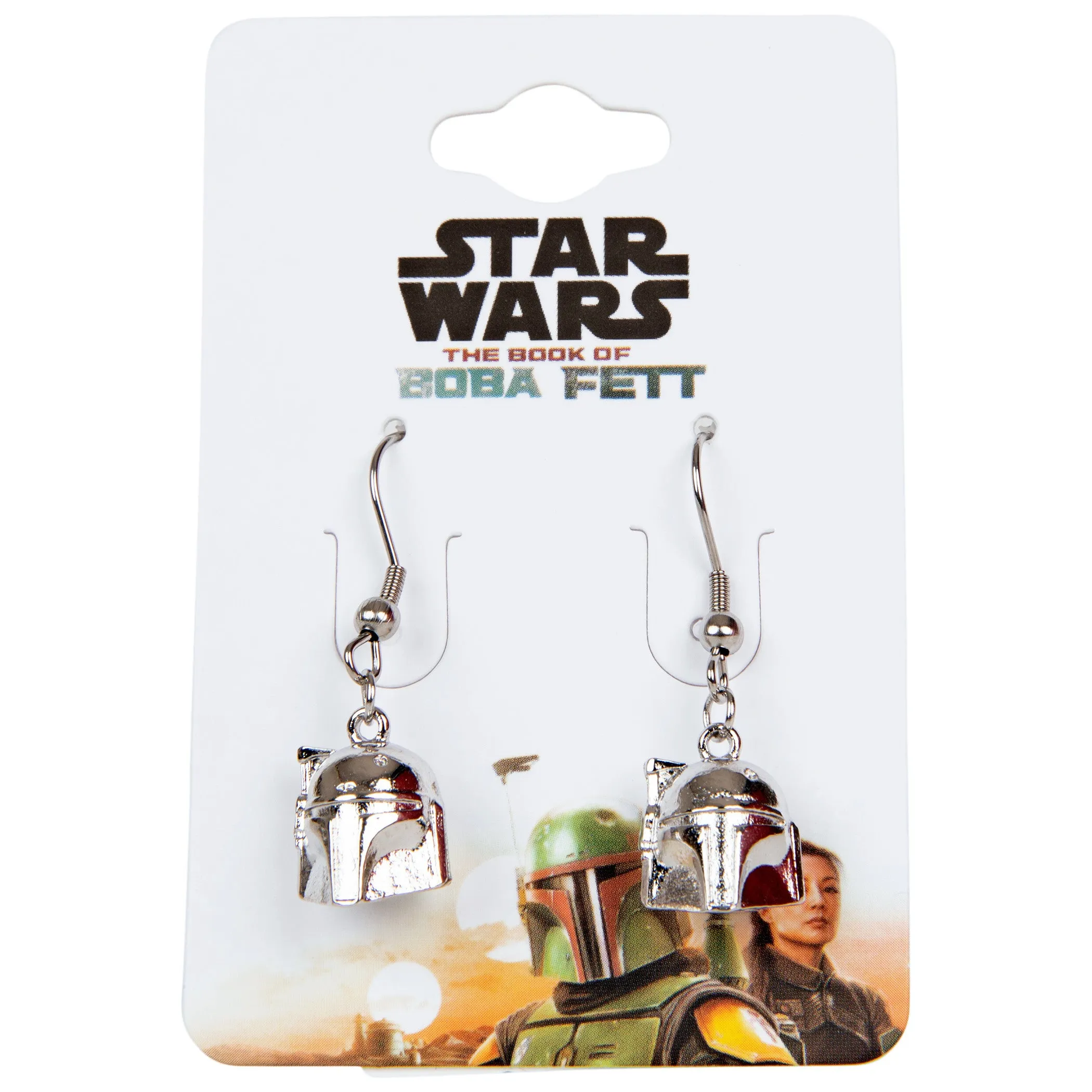 Star Wars Boba Fett Helmet Dangle Earrings