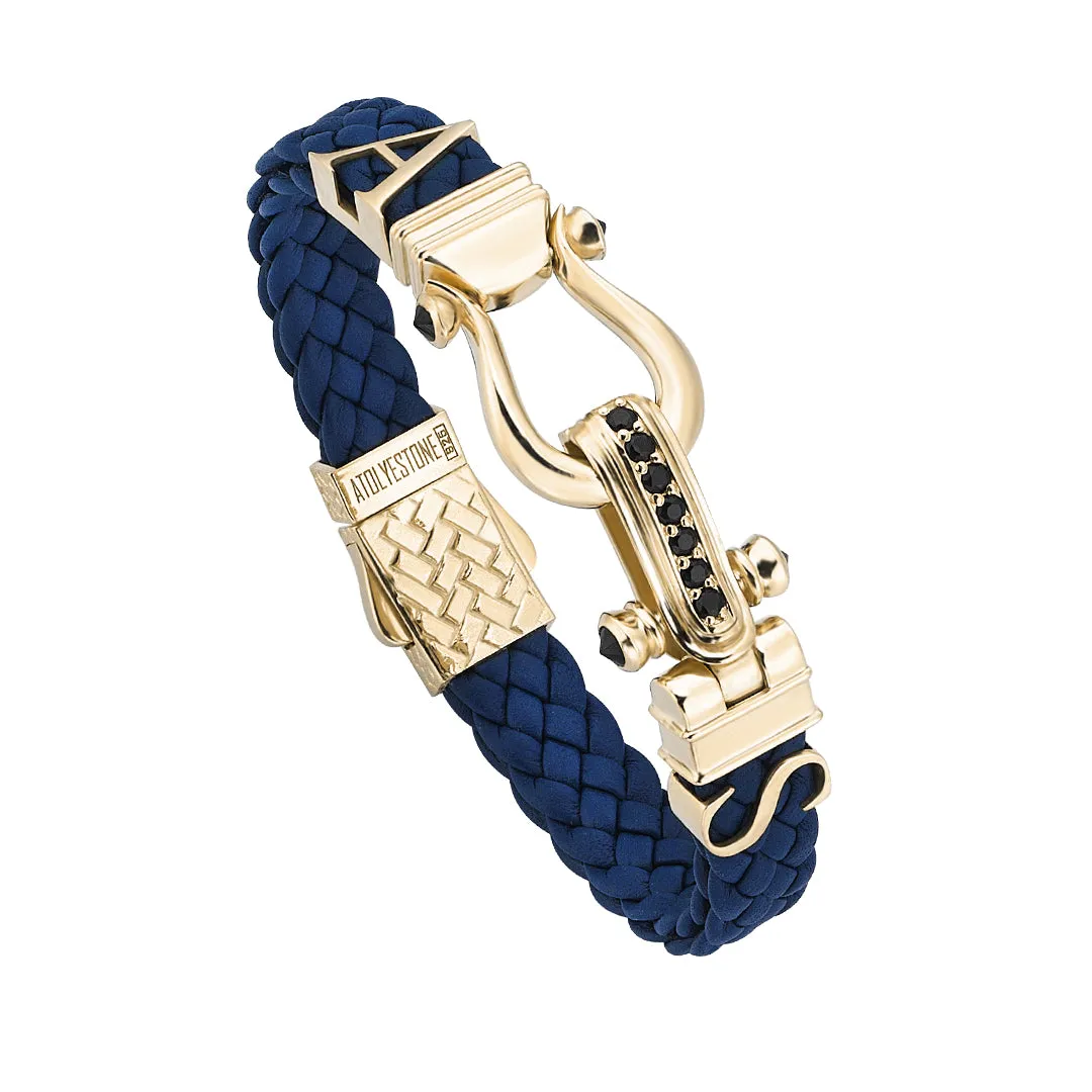 Statement Iconic Leather Bracelet in Silver