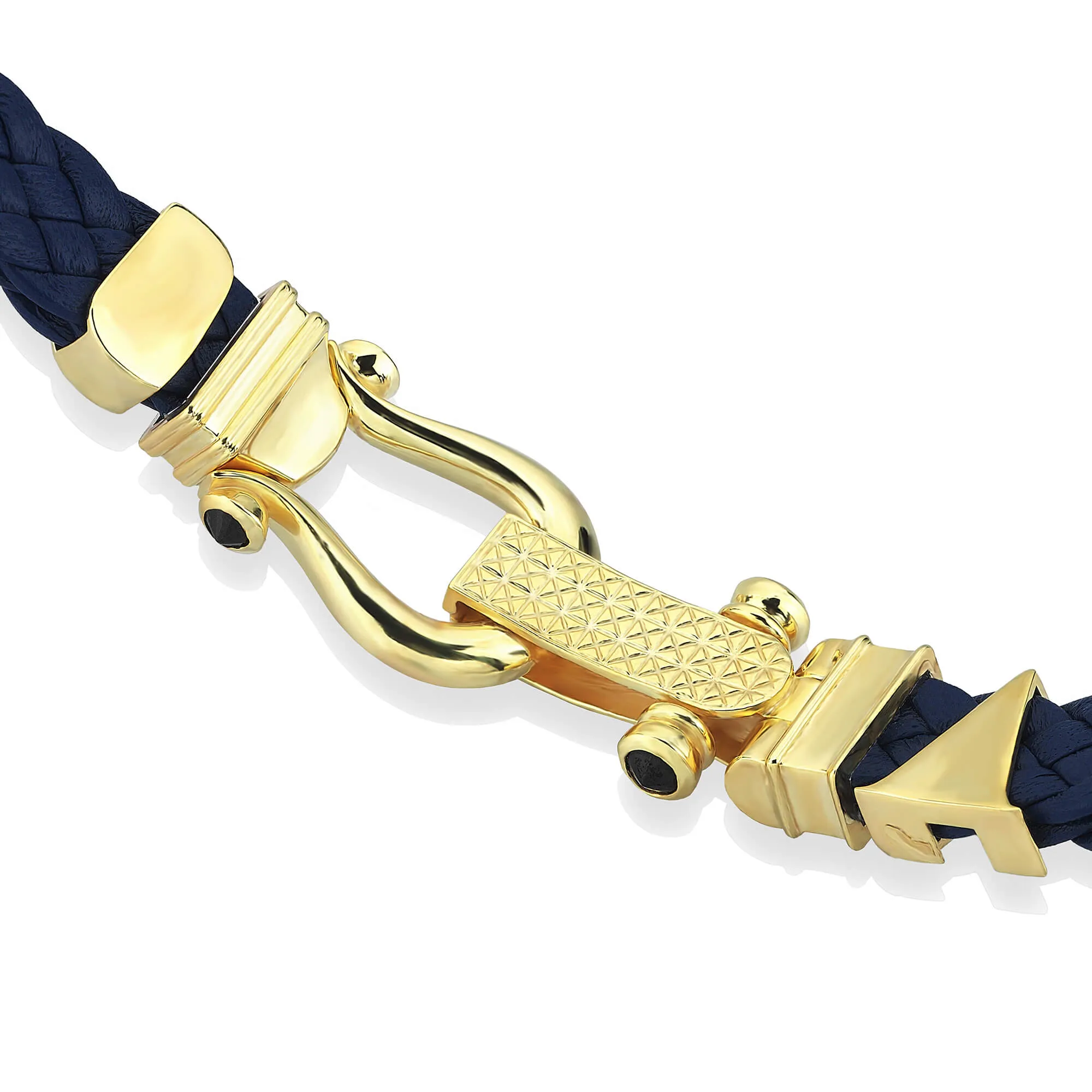Statement Iconic Leather Bracelet in Silver