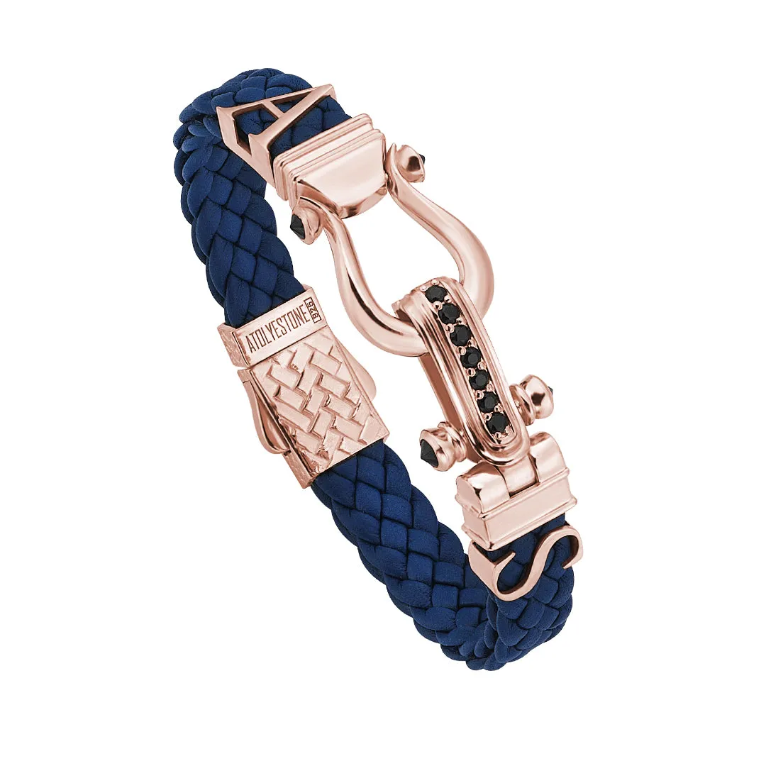 Statement Iconic Leather Bracelet in Silver