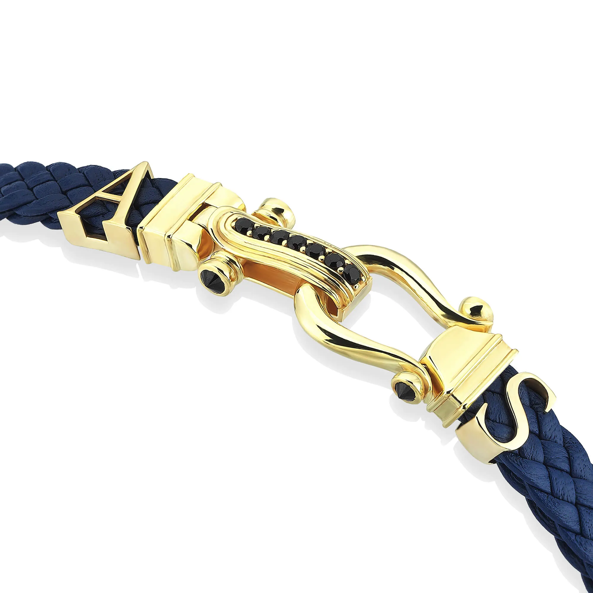 Statement Iconic Leather Bracelet in Silver