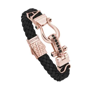 Statement Iconic Leather Bracelet in Silver