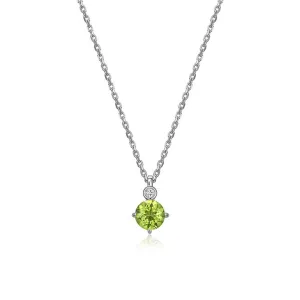 Sterling Silver Genuine Peridot Necklace by ELLE