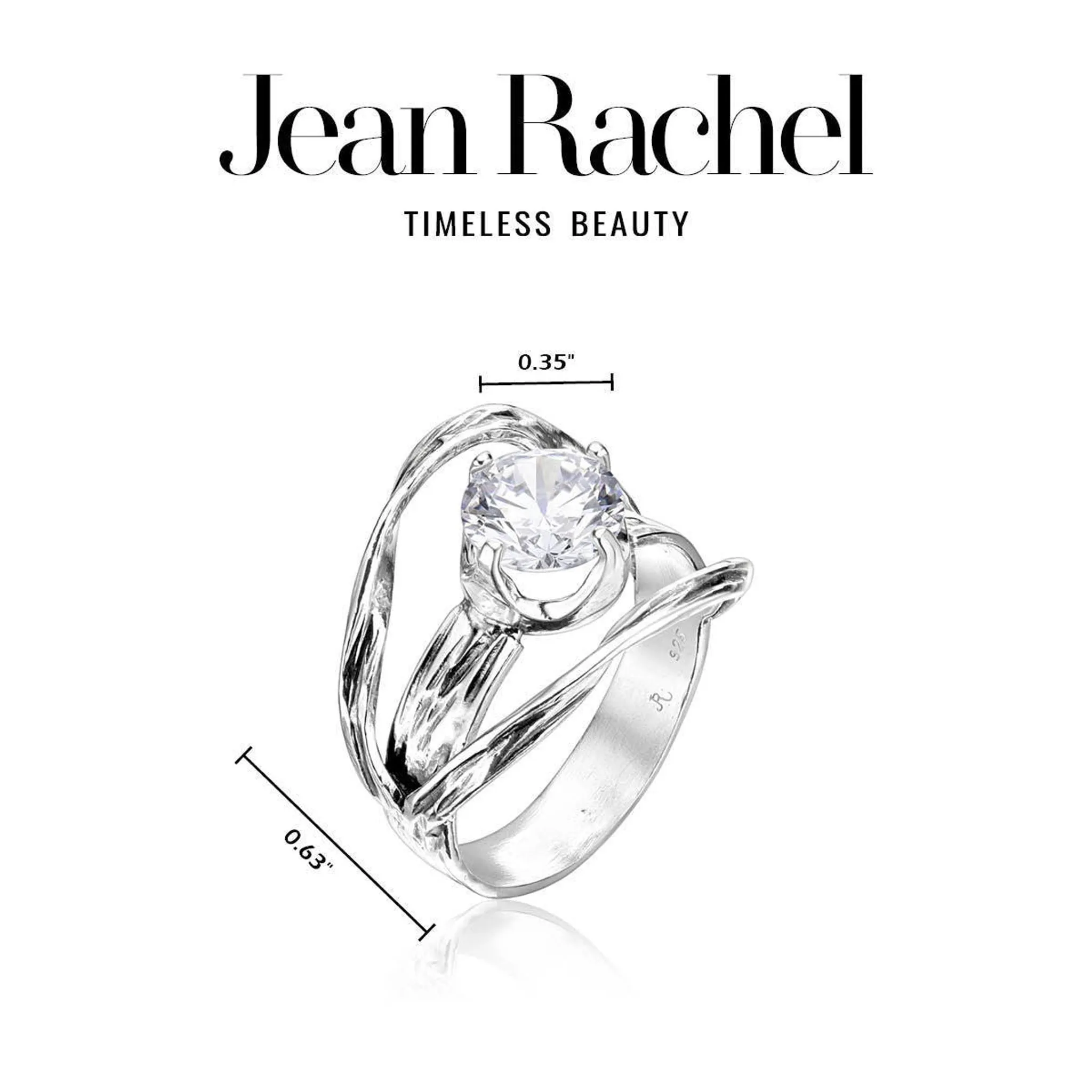 Sterling Silver Openwork CZ Ring