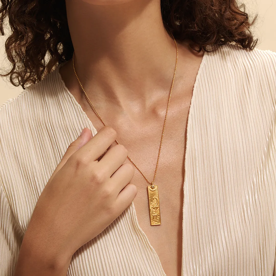 Story of Scorpio Zodiac Necklace