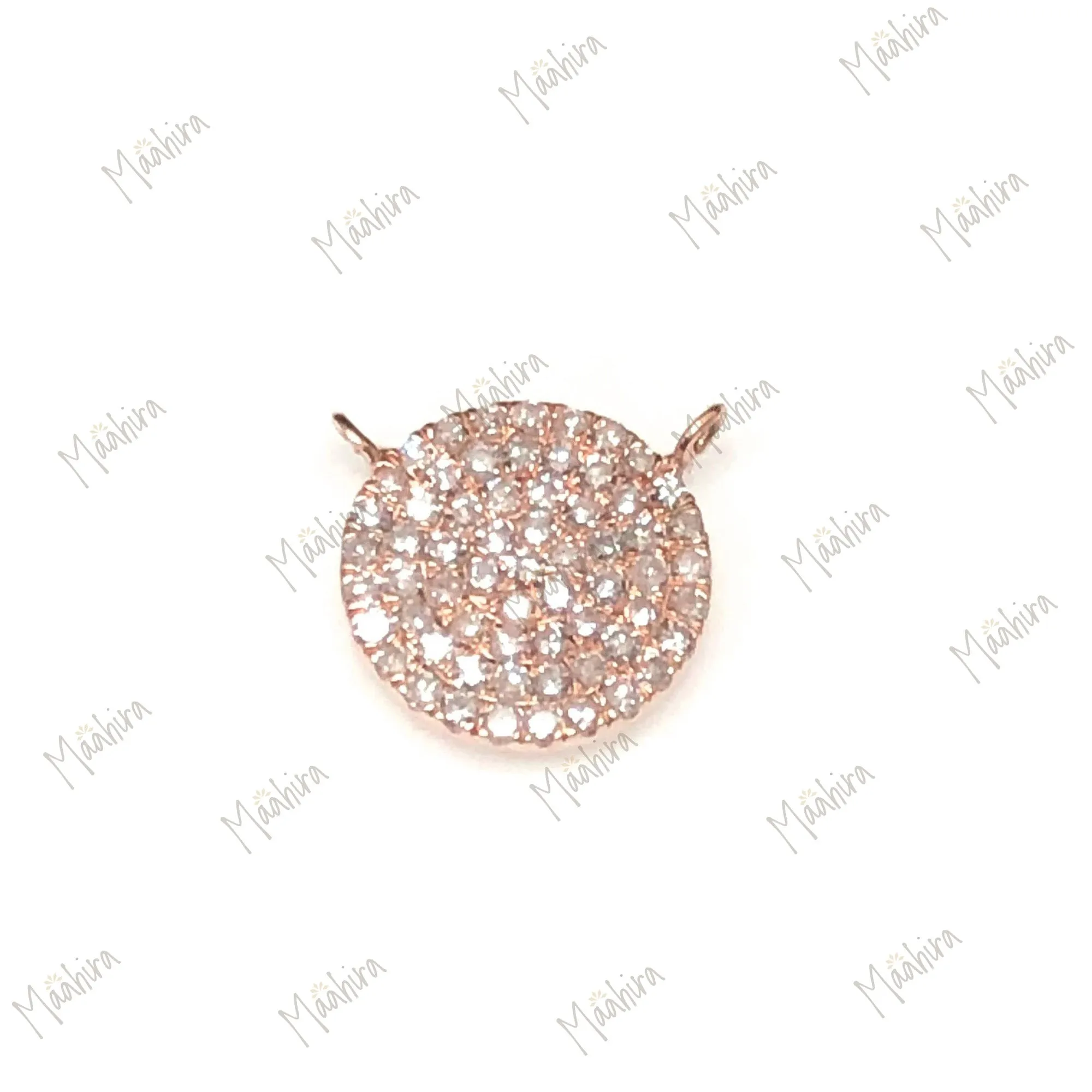 Textured Diamond Disc Charm