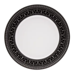 Tiara Black & Platinum Large Dinner Plate