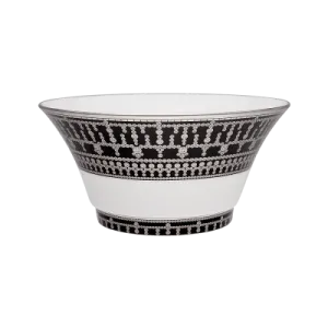 Tiara Black & Platinum Salad Serving Bowl