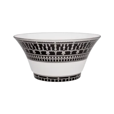Tiara Black & Platinum Salad Serving Bowl