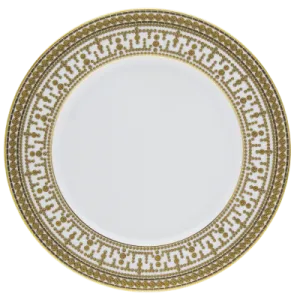 Tiara White & Gold Large Dinner Plate