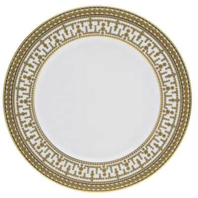 Tiara White & Gold Large Dinner Plate