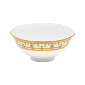 Tiara White & Gold Rice Bowl