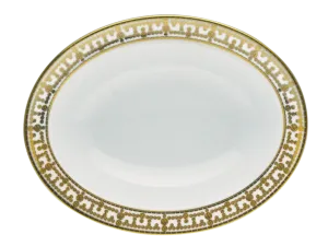 Tiara White & Gold Vegetable Dish