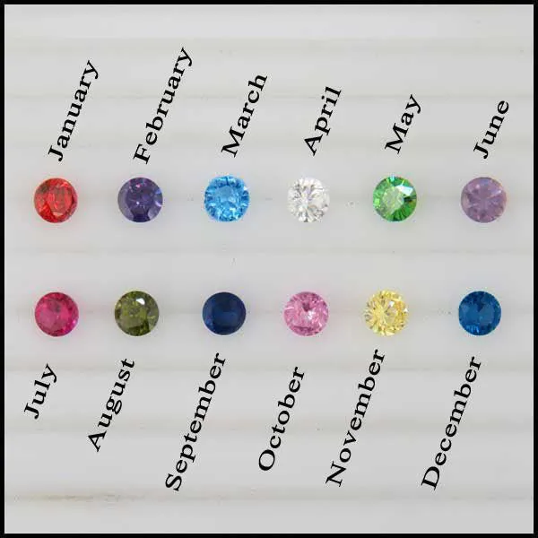 Trinity Star Birthstone Pendant in Silver