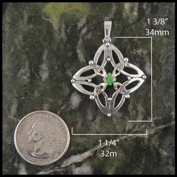 Trinity Star Birthstone Pendant in Silver