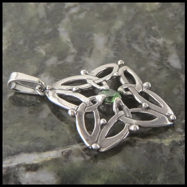 Trinity Star Birthstone Pendant in Silver