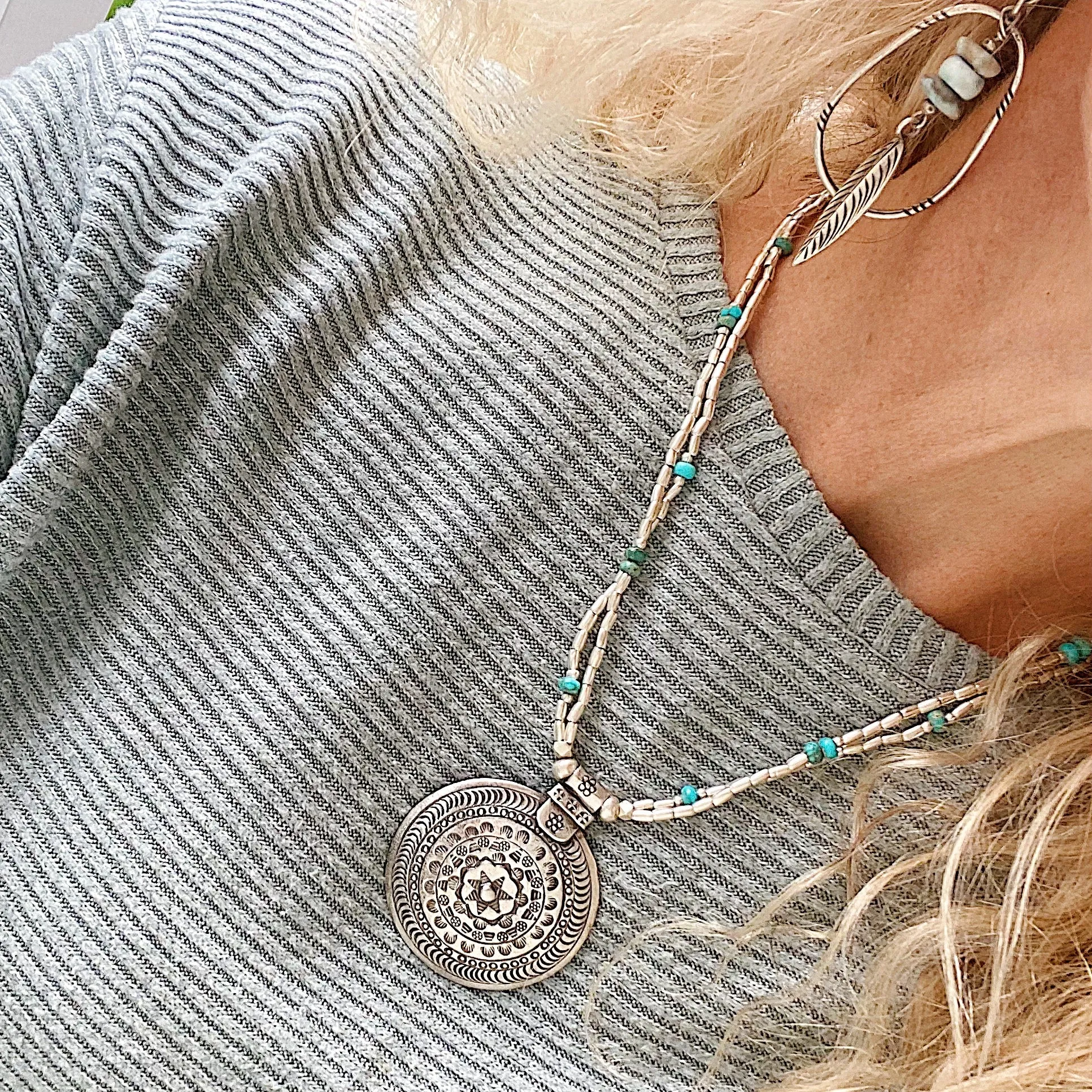 TURQUOISE STAR CATCHER NECKLACE